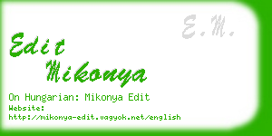 edit mikonya business card